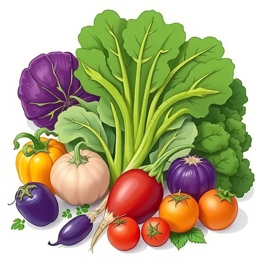 健康蔬菜的插圖