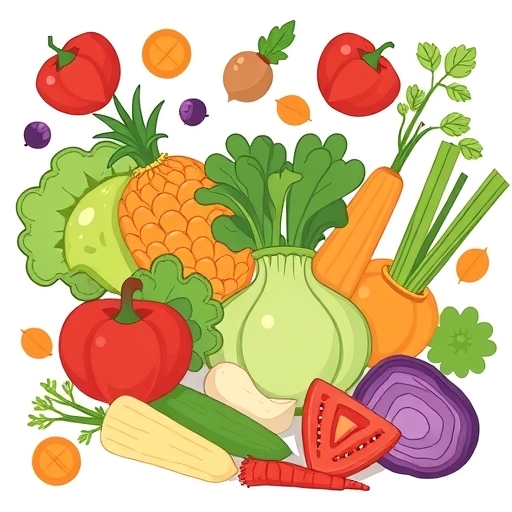 健康蔬菜的插圖