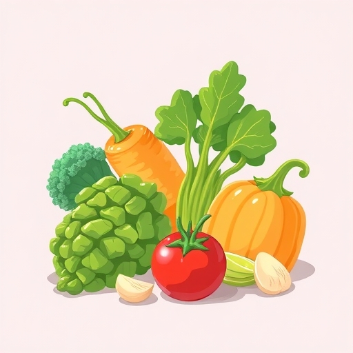 健康蔬菜的插圖