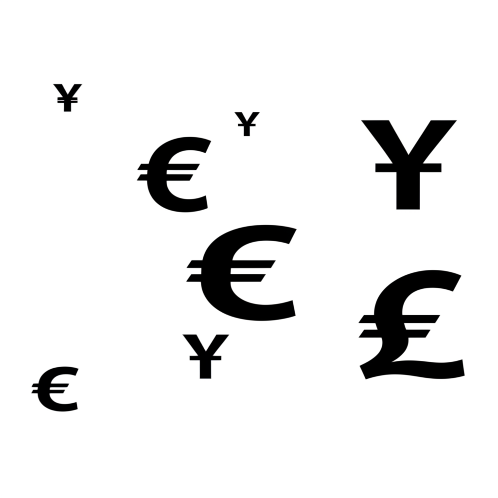 象徵美元疲軟的貨幣圖示與下跌趨勢
