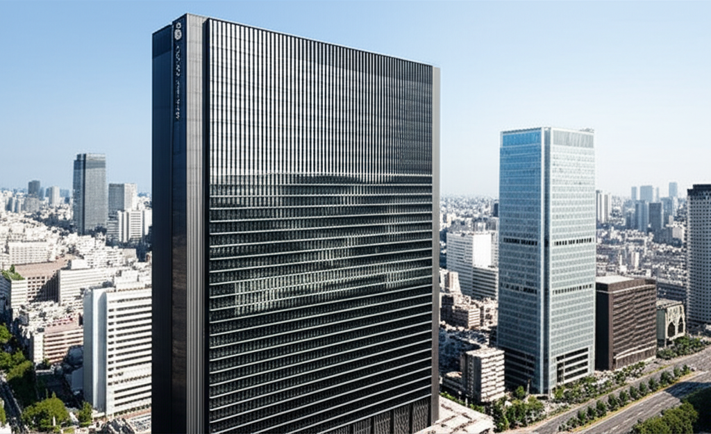 說明日本多重資產基金資產配置策略的圖表，顯示日本股票與日企美元債的組合。