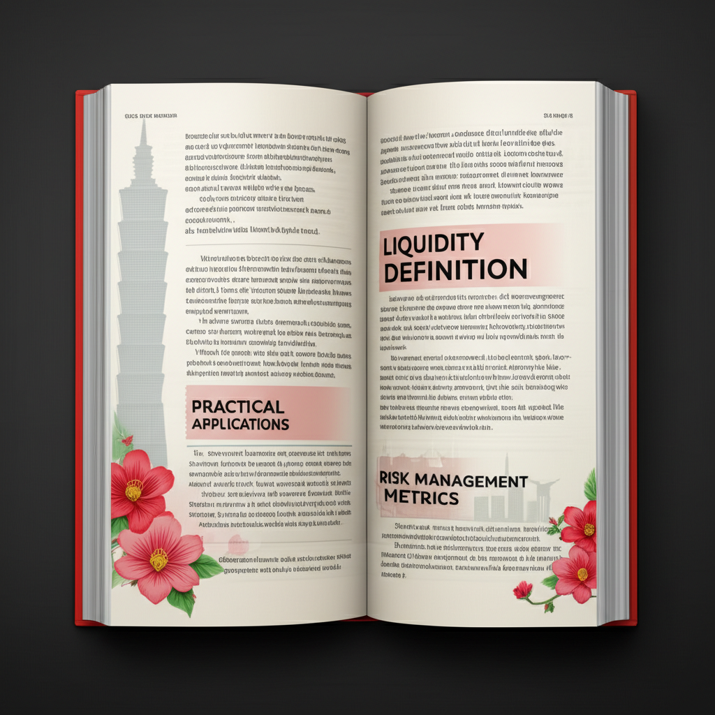 一本全面指南書籍,涵蓋流動性定義、風險管理、指標及實務應用章節,融入台灣和香港市場元素