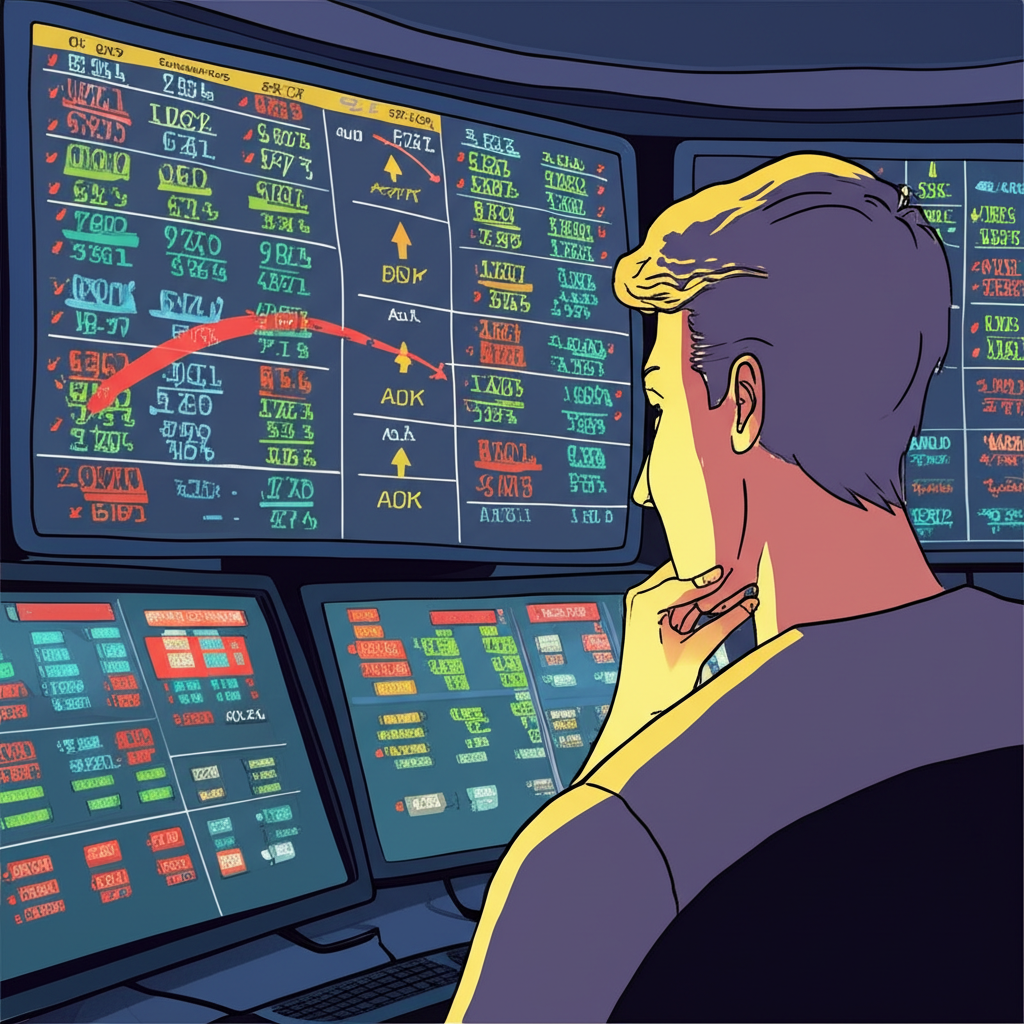 股票市場螢幕顯示買賣價的插圖,示意市價委託自動匹配最佳價格