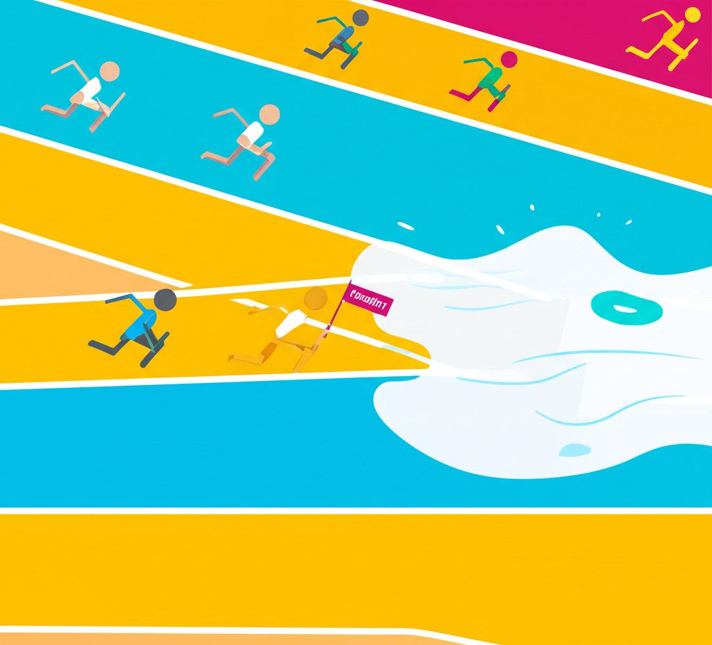 賽道插圖代表不同委託類型,市價委託領先但有滑價風險