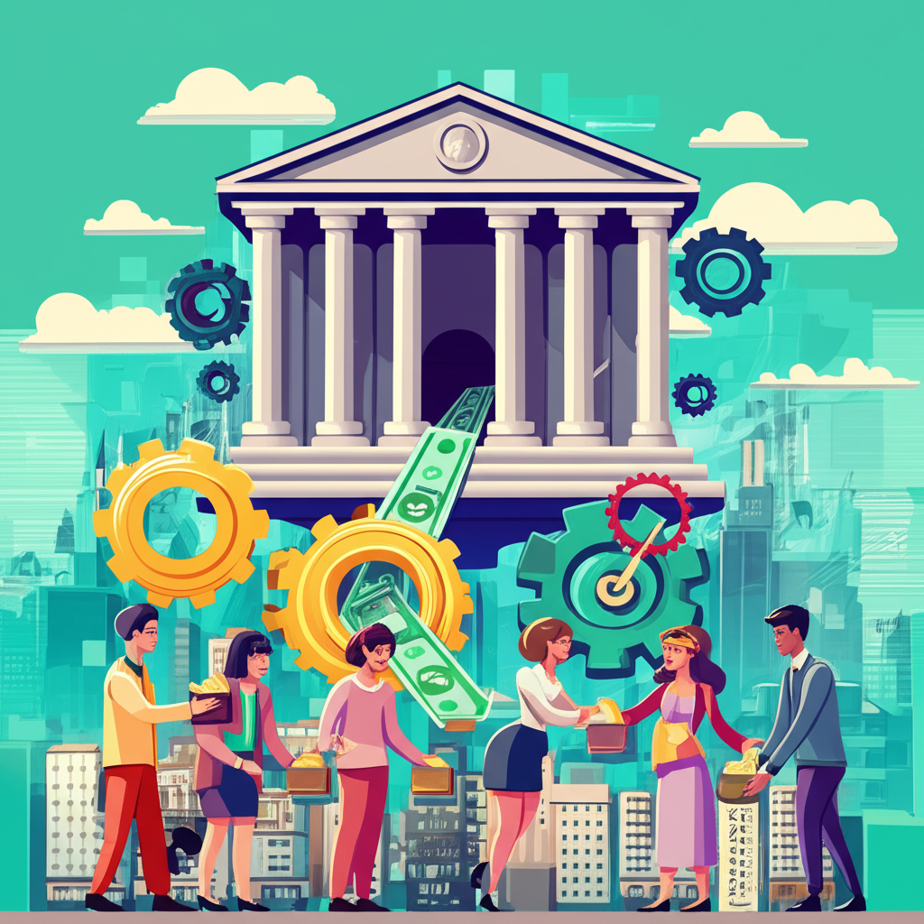 中央銀行重貼現率調整對經濟與個人錢包影響的示意圖