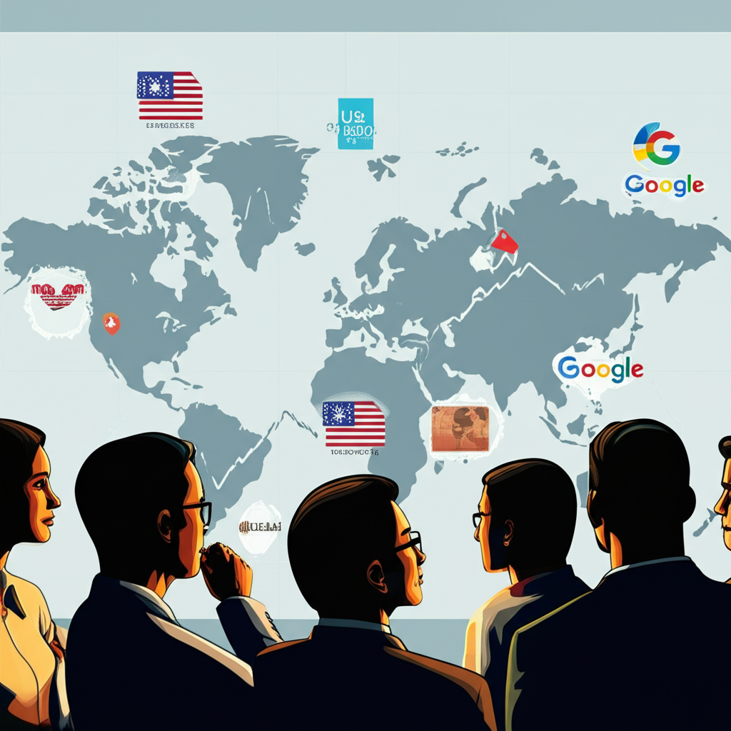 台灣與香港投資人觀看全球股市圖表與美股公司標誌