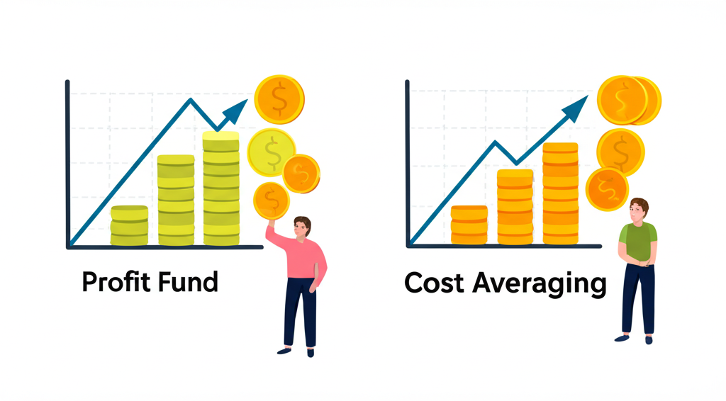 左側與右側加倉策略的插圖