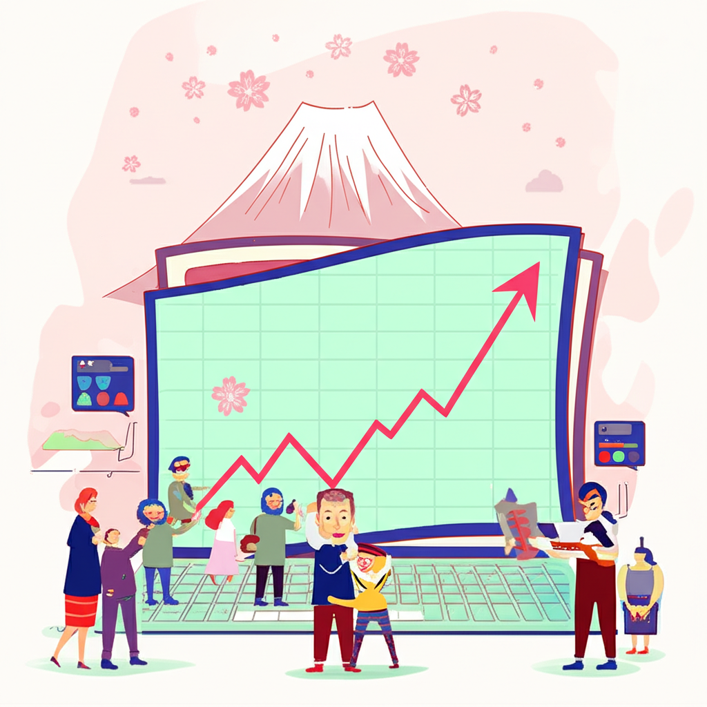 小型日經225指數期貨圖表插圖,展示投資者參與日本股市