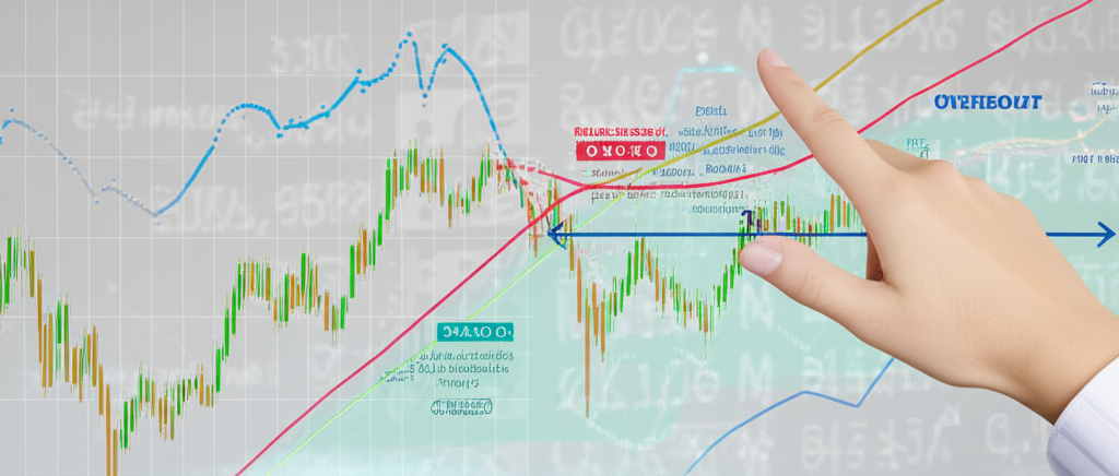 KDJ指標超買超賣區與市場轉折點示意圖,包含股票期貨加密貨幣元素
