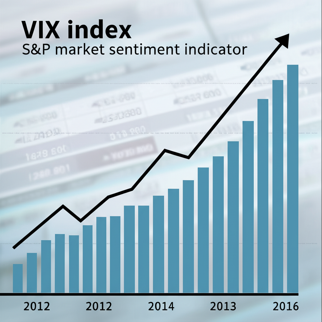 VIX index chart soaring during market panic with S&P 500 options prices reflecting investor uncertainty a key market sentiment indicator