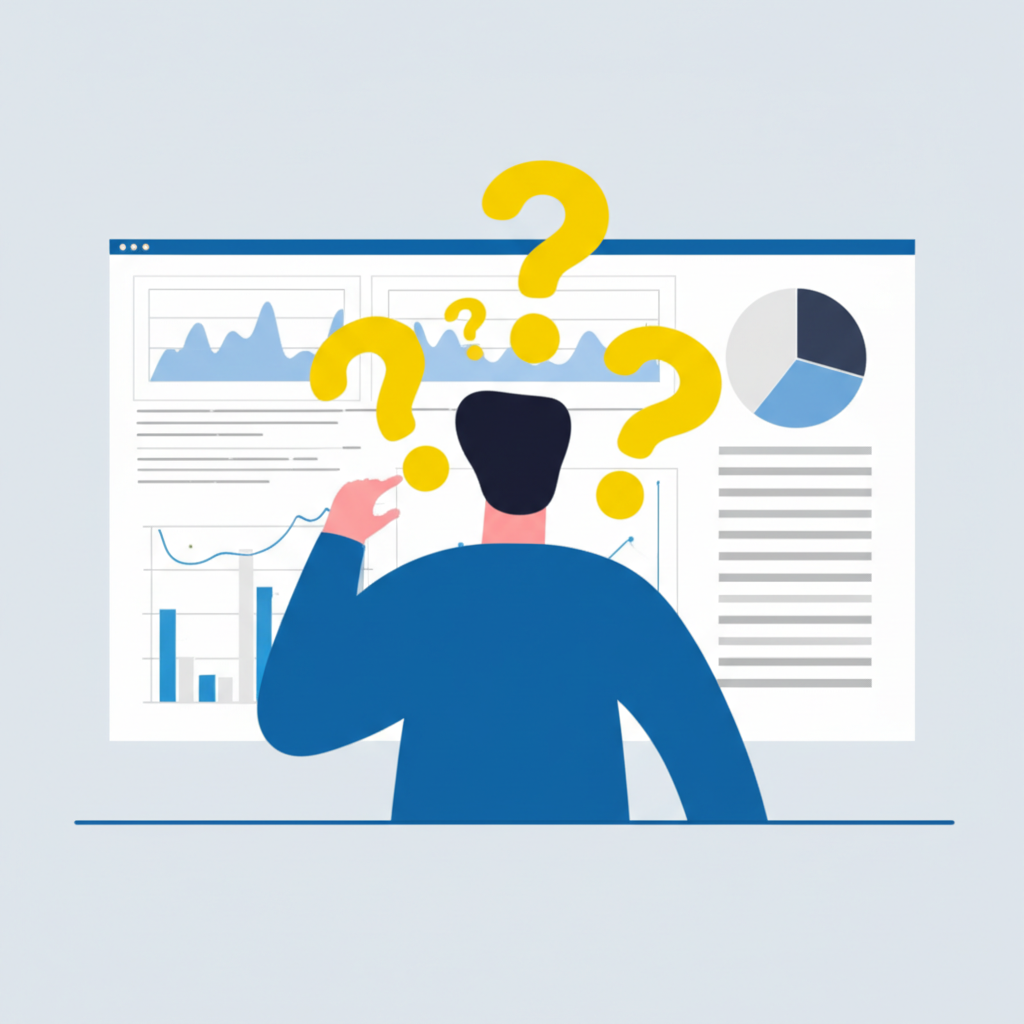 交易者面對複雜金融圖表困惑付費會員的插圖
