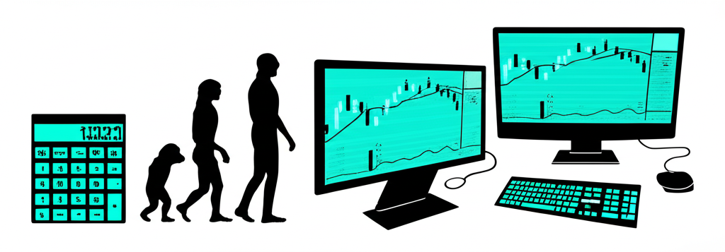 外匯交易演進時間線,從基本工具到AI技術的發展