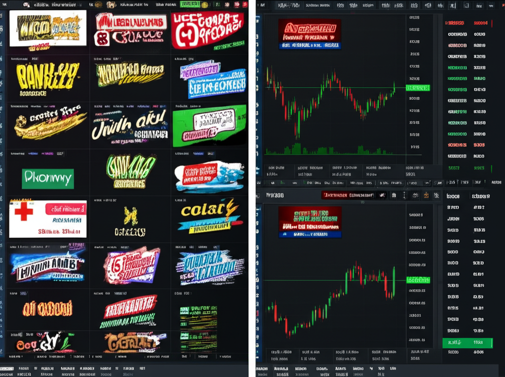 免費版與付費版交易圖表對比插圖,展示雜亂免費界面對比乾淨付費版本