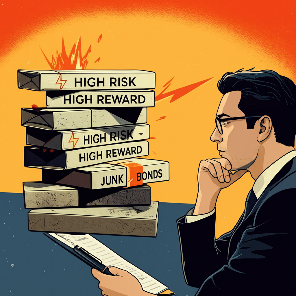 高風險高回報債券與投資者評估風險插圖