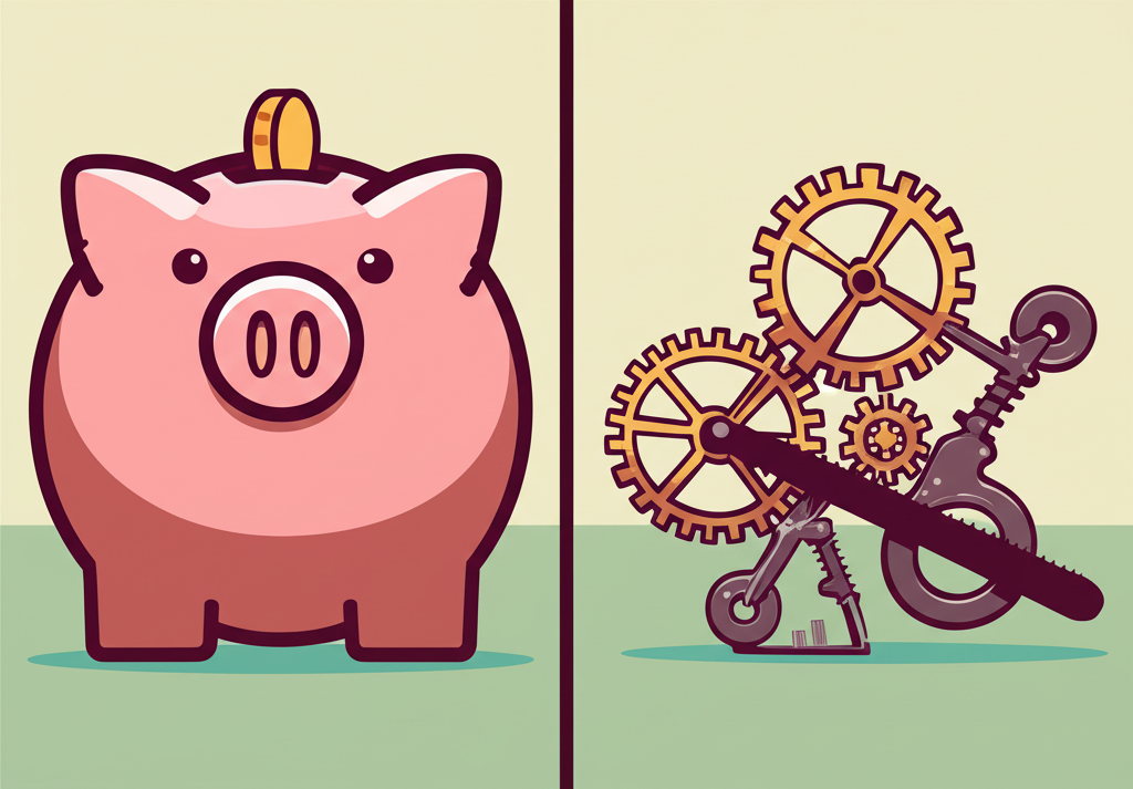 現股與信用帳戶比較圖示顯示資金來源與槓桿差異