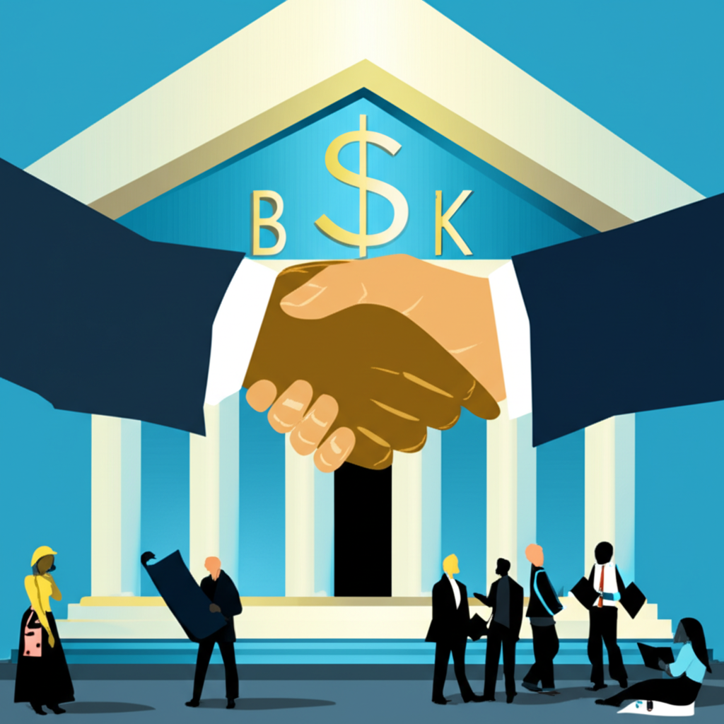 美國舊金山富國銀行建築與世界地圖疊加,展現全球擴張與金融霸權