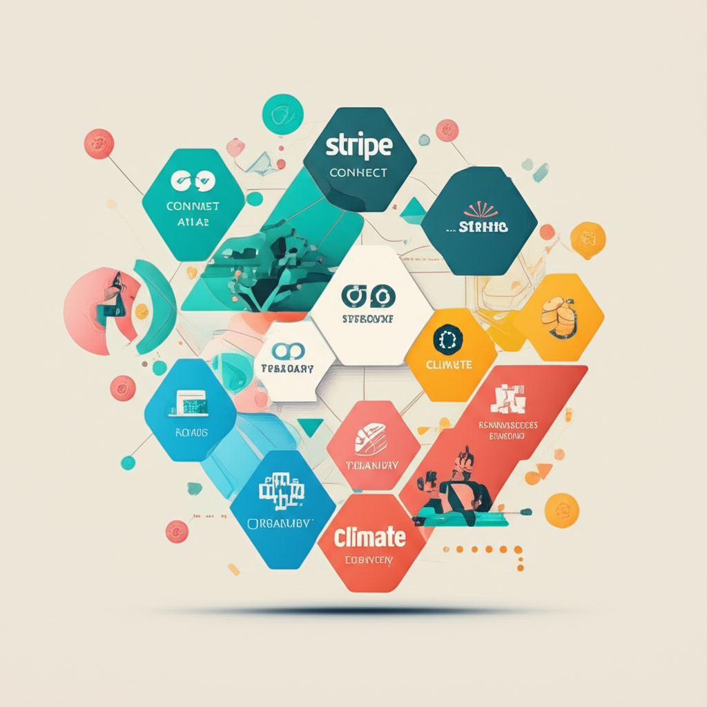 Stripe 估值成長曲線示意圖,顯示募資歷史與投資者支持