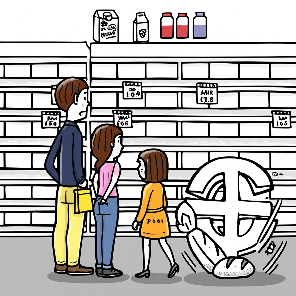 土耳其家庭購買力縮水插圖,家庭面對空蕩貨架與貴價基本用品