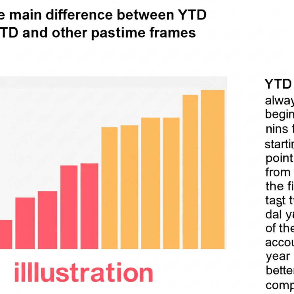 YTD 與其他浮動時間區間如過去30天的差異比較圖示