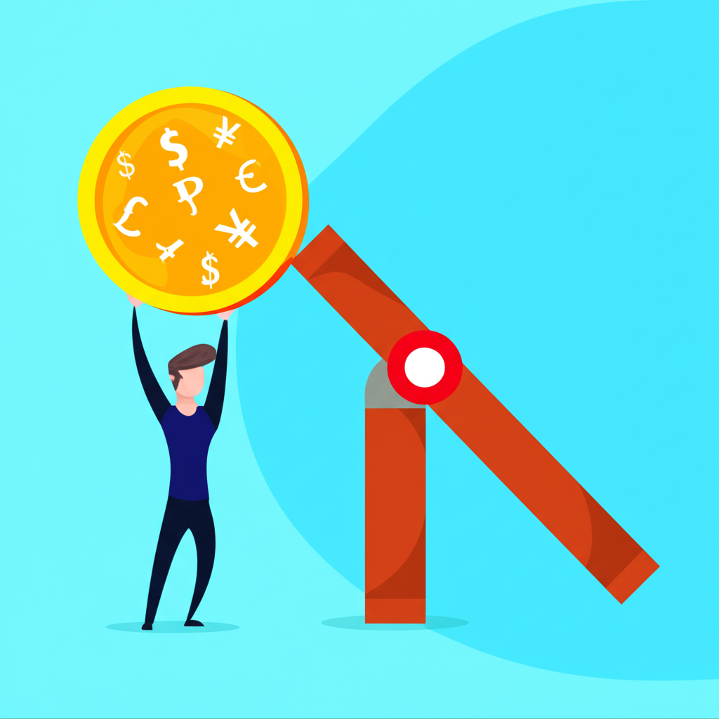 外匯槓桿概念圖:小資本控制大部位示意