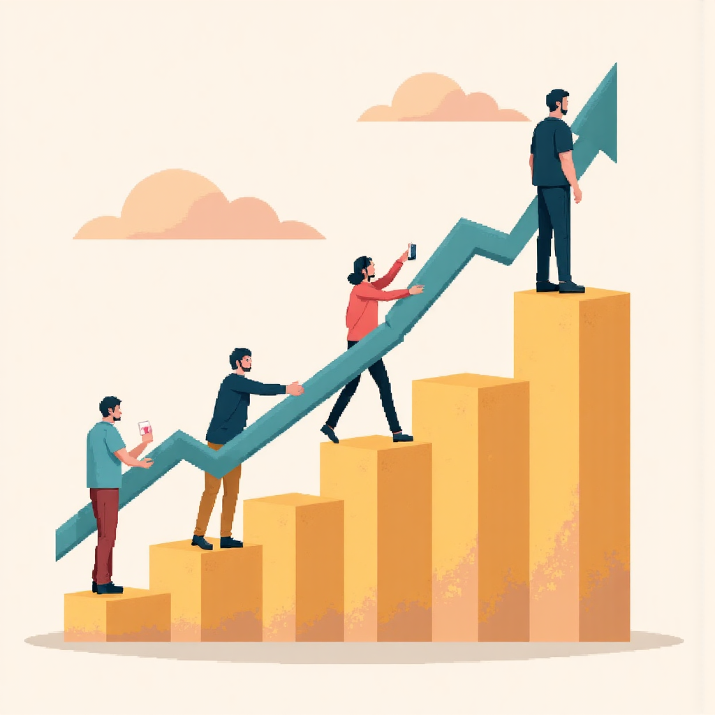 經濟指標如利率與通膨影響金價下行的資訊圖像素藝術插圖