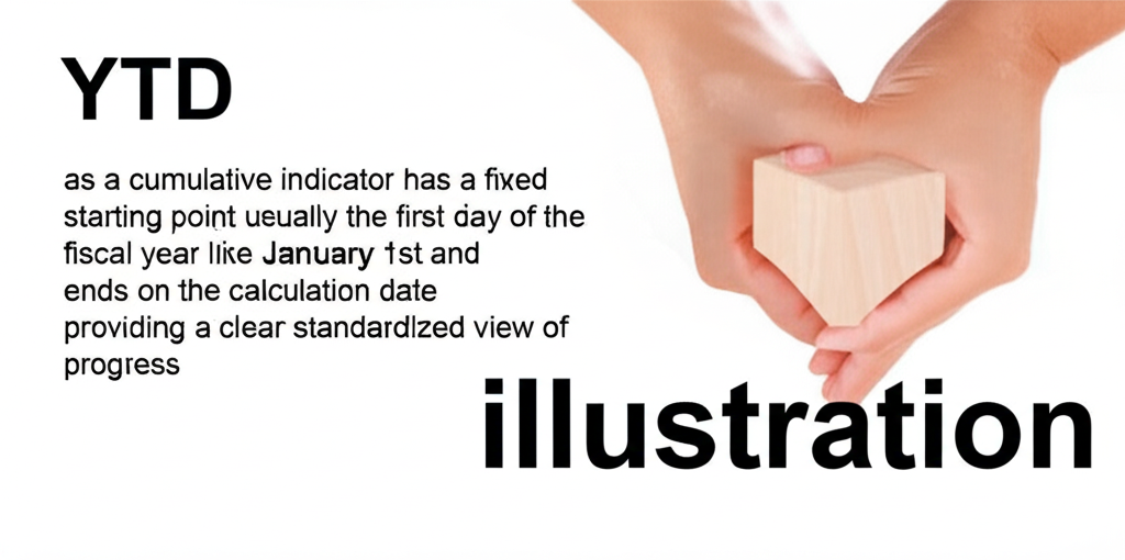 YTD 作為累積指標的固定起始點與進度視角圖示