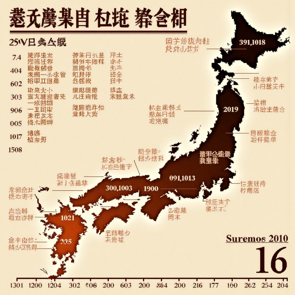 三十年日圓匯率走勢圖,帶有歷史事件標記的復古風格插圖
